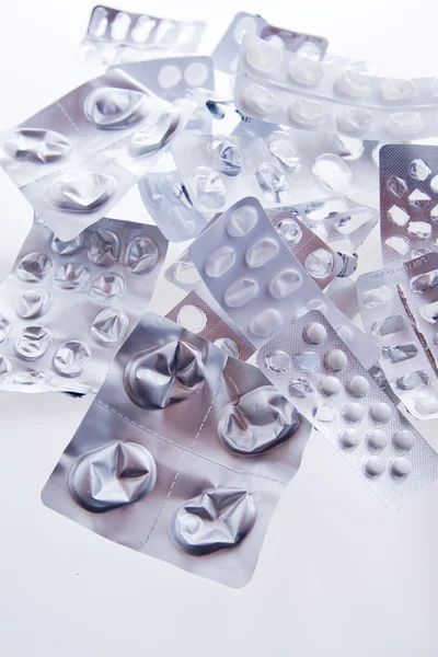 Пустые упаковки из лекарств — стоковое фото