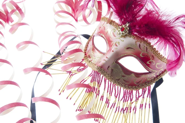 Venezianische Maske mit Konfetti — Stockfoto