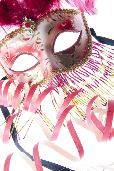 Venezianische Maske mit Konfetti — Stockfoto
