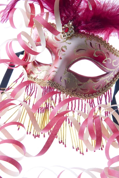 Veneza máscara com confete — Fotografia de Stock