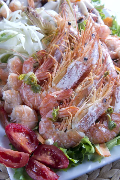 Plate of shrimps — Stock Photo, Image