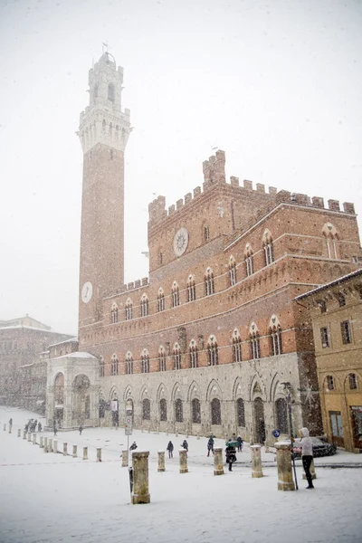 stock image Siena in the snow