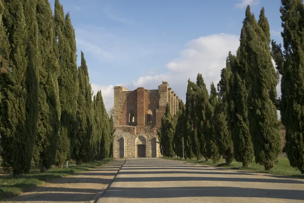 Abadía de san galgano toscano — Foto de Stock