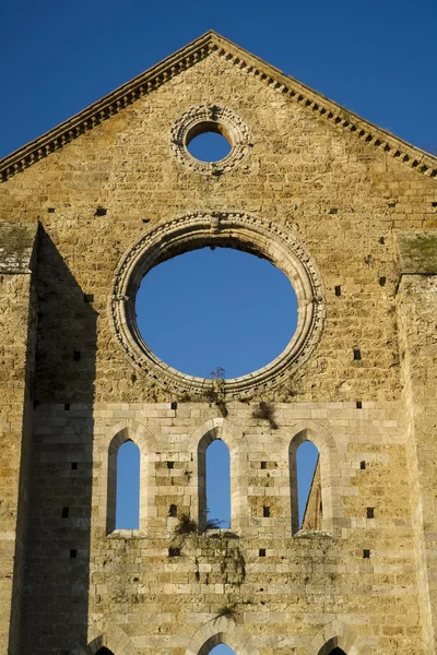 Abbey, san galgano Toszkána Olaszország — Stock Fotó