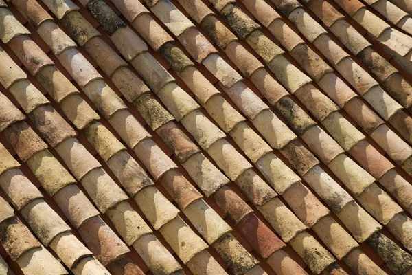 Old terracotta roof tiles — Stock Photo, Image
