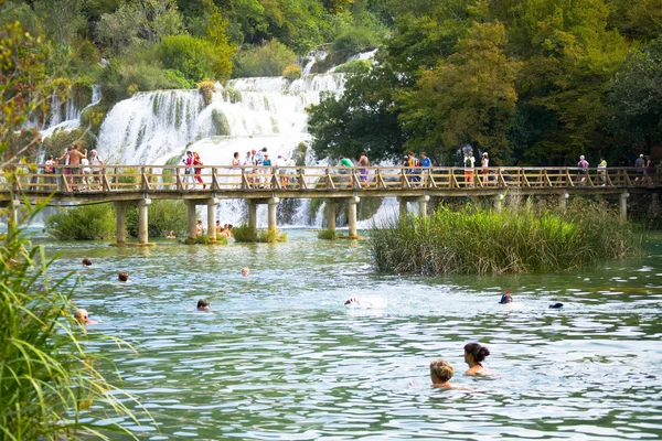 Watervallen van krka in Kroatië — Stockfoto