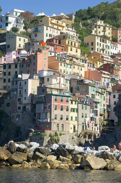 Типичная лигурийская деревня Монтероссо — стоковое фото