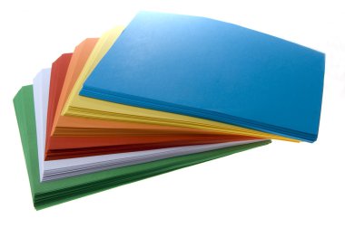 Stack of colored paper clipart