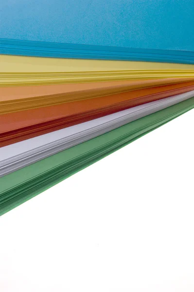 Pila di carta colorata — Foto Stock