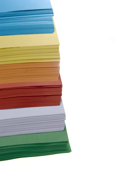 Zásobník barevného papíru — Stock fotografie