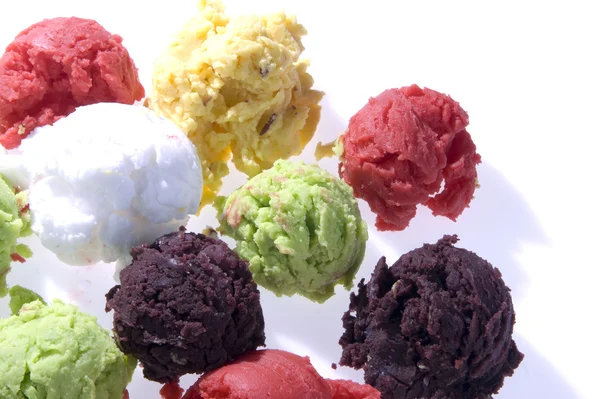 Scoops of ice cream mix — Stock Photo, Image