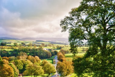 English countryside in Autumn clipart