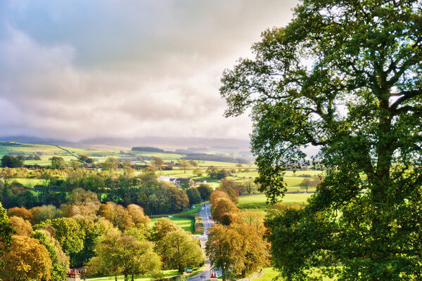 English countryside in Autumn. Near Kirkby Lonsdale, Cumbria