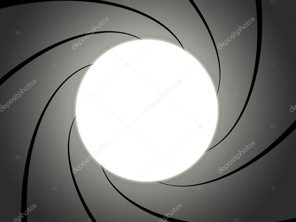 Inside gun barrel aiming att target