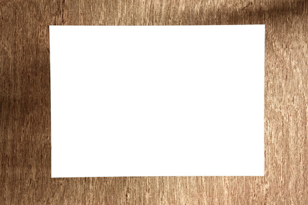 White paper on wood floor