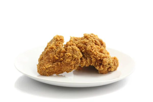 Pollo frito aislado en fondo blanco —  Fotos de Stock