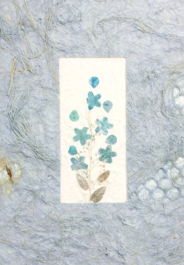 mavi arka plan Papercraft çiçek