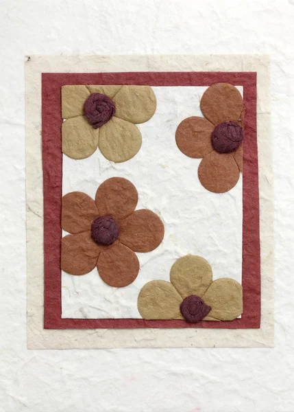 Papercraft flower in frame — Zdjęcie stockowe