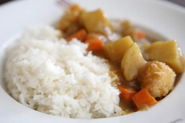 Japanese Curry , Beef Curry with Rice — Stock Photo, Image