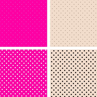 Seamless pattern pois white and pink clipart