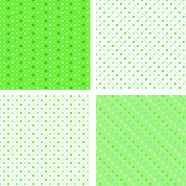 Seamless pattern pois white and green clipart