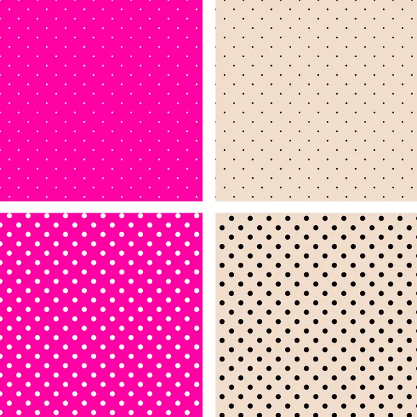 Seamless pattern pois white and pink — Stock Vector