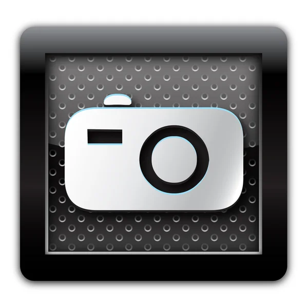 디지털 카메라 금속 아이콘 — 스톡 사진