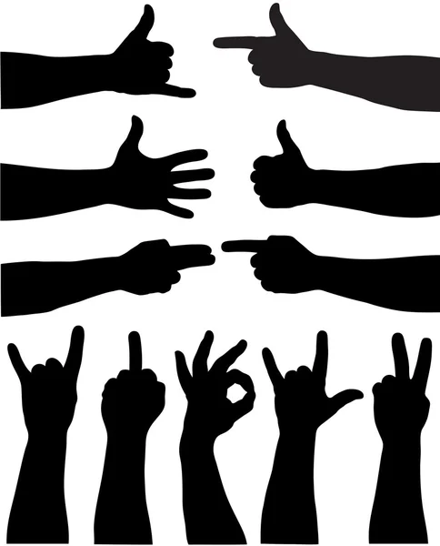 Hand silhouette — Stock Vector