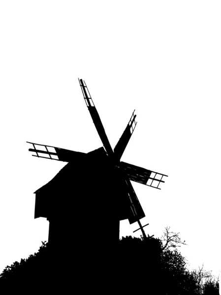 Ancien moulin à vent — Image vectorielle