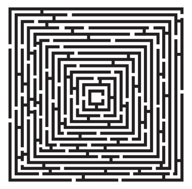 Black maze clipart
