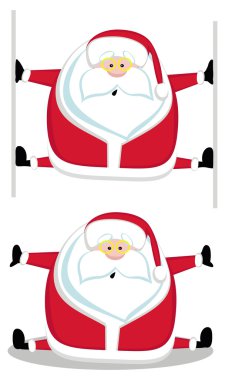 Santas splits clipart