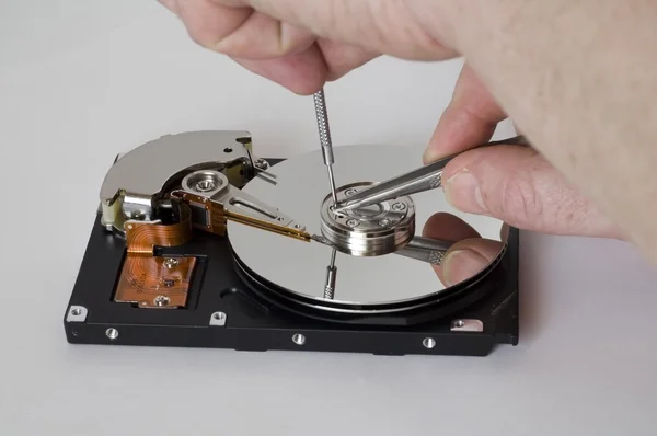 Repair of the hard disc (HDD) — Stock Photo, Image