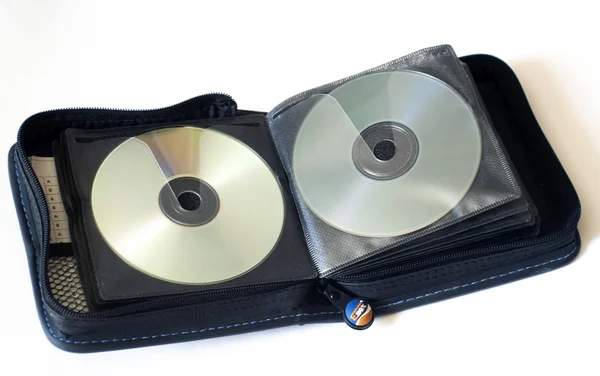 Caso com CDs — Fotografia de Stock