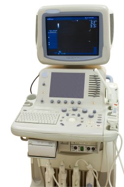 Ultrasonic scanning unit in the hospital clipart
