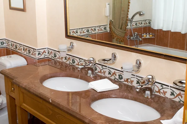 A Hotel fürdőszoba töredéke — Stock Fotó