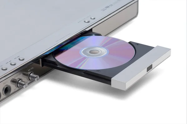 DVD караоке система с вставленным CD — стоковое фото