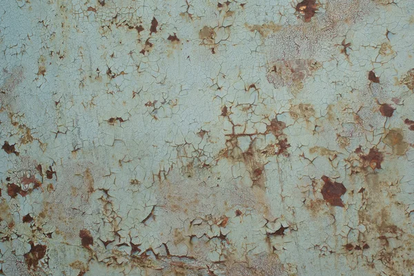 stock image Painted metal surface with rusty spots