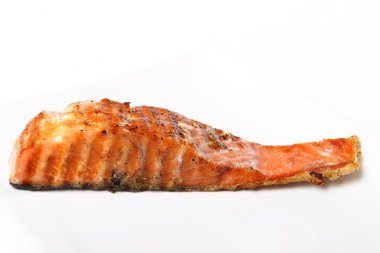 Grilled salmon clipart