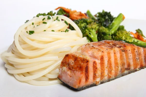 stock image Salmon and vegetables