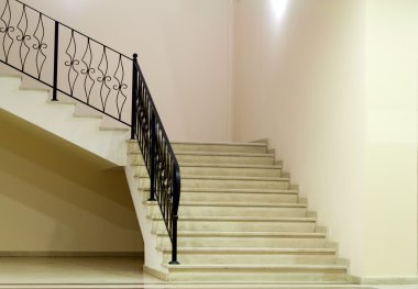 Empty room with stairs clipart