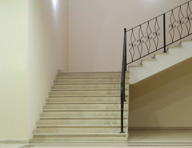 Empty room with stairs clipart