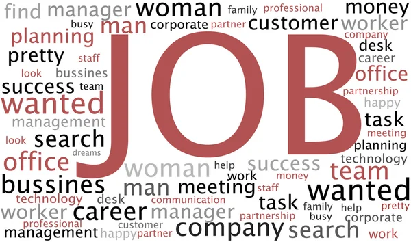 Wordcloud αναζήτηση θέσεων εργασίας — Φωτογραφία Αρχείου