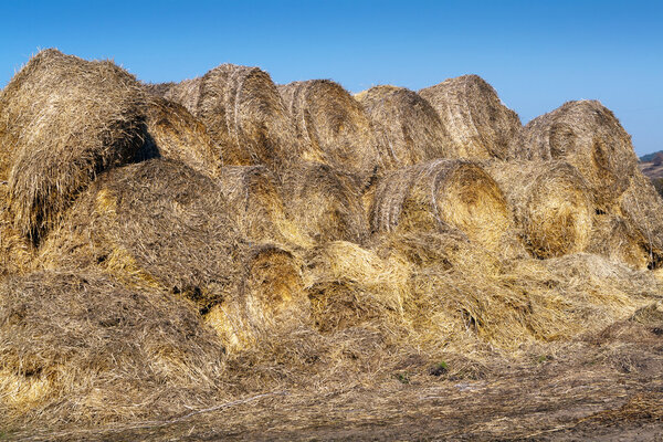 Bales of hay destroyed by storm