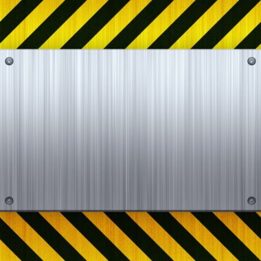 Hazard Stripes Brushed Metal clipart