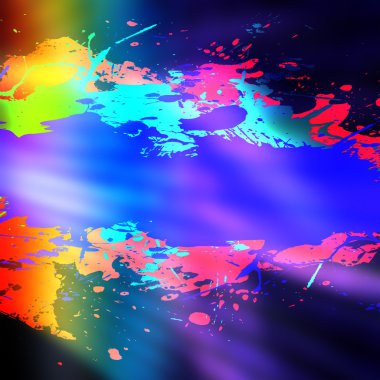 Rainbow Splatter Backdrop clipart