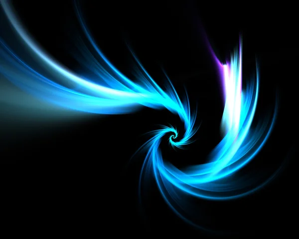 Vortice di plasma frattale blu — Foto Stock