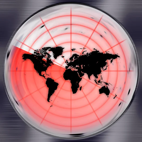 Экран мирового радара — стоковое фото
