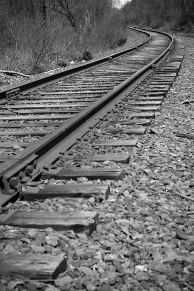 Eisenbahnschienenperspektive — Stockfoto