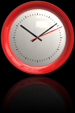 Red Clock clipart