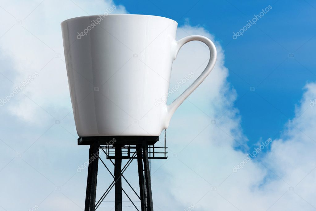 Giant Coffee Mug Reservoir Tower